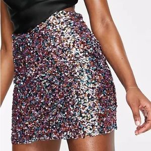 ASOS NWOT sequin mini skirt
